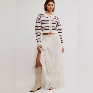 Free People Lila Stripe Cardigan